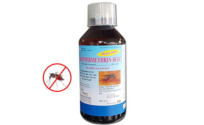 Hình ảnh chai thuốc diệt côn trùng MAP PERMETHRIN 50EC