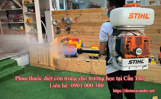 Phun thuốc diệt côn trùng cho trường mầm non tại Cần Thơ