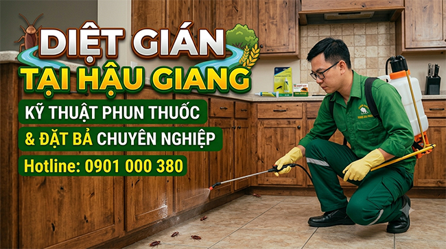 Dịch vụ diệt gián tại Hậu Giang của Trung Gia Phát