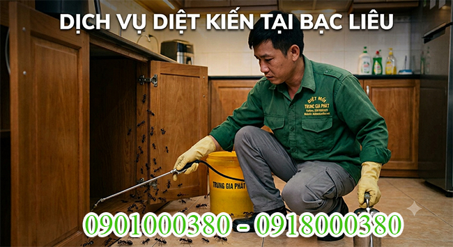 Dịch vụ diệt kiến tại Bạc Liêu uy tín.