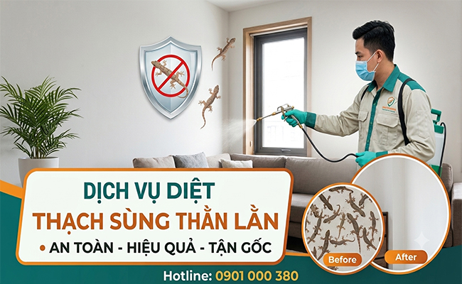 Dịch vụ diệt thạch sùng, thằn lằn tại Cần Thơ.